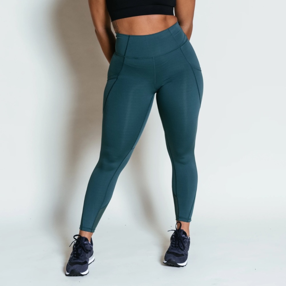 P’tula Crystal 25” Leggings blue/green with pockets ptula